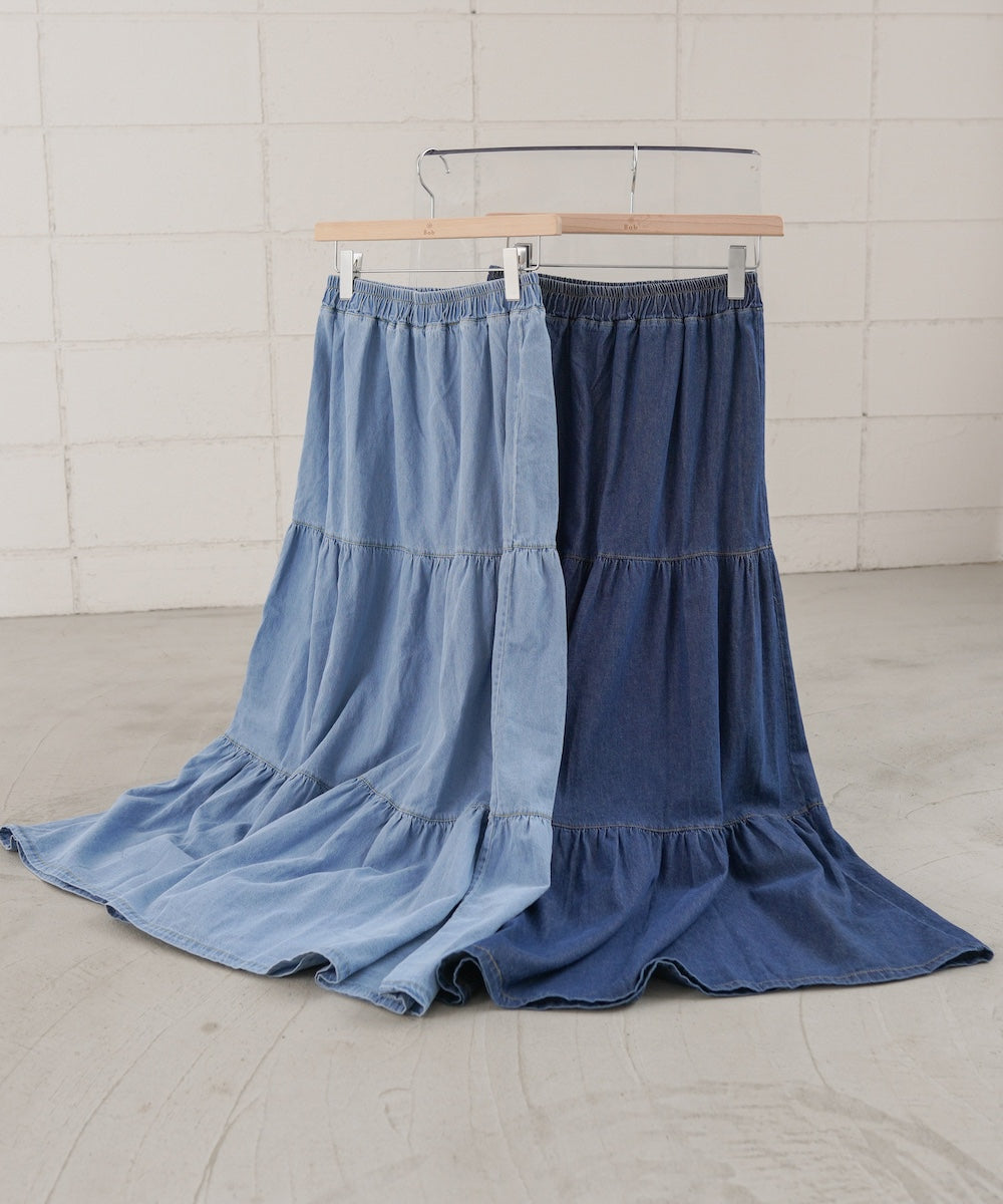 デニムティアードスカート