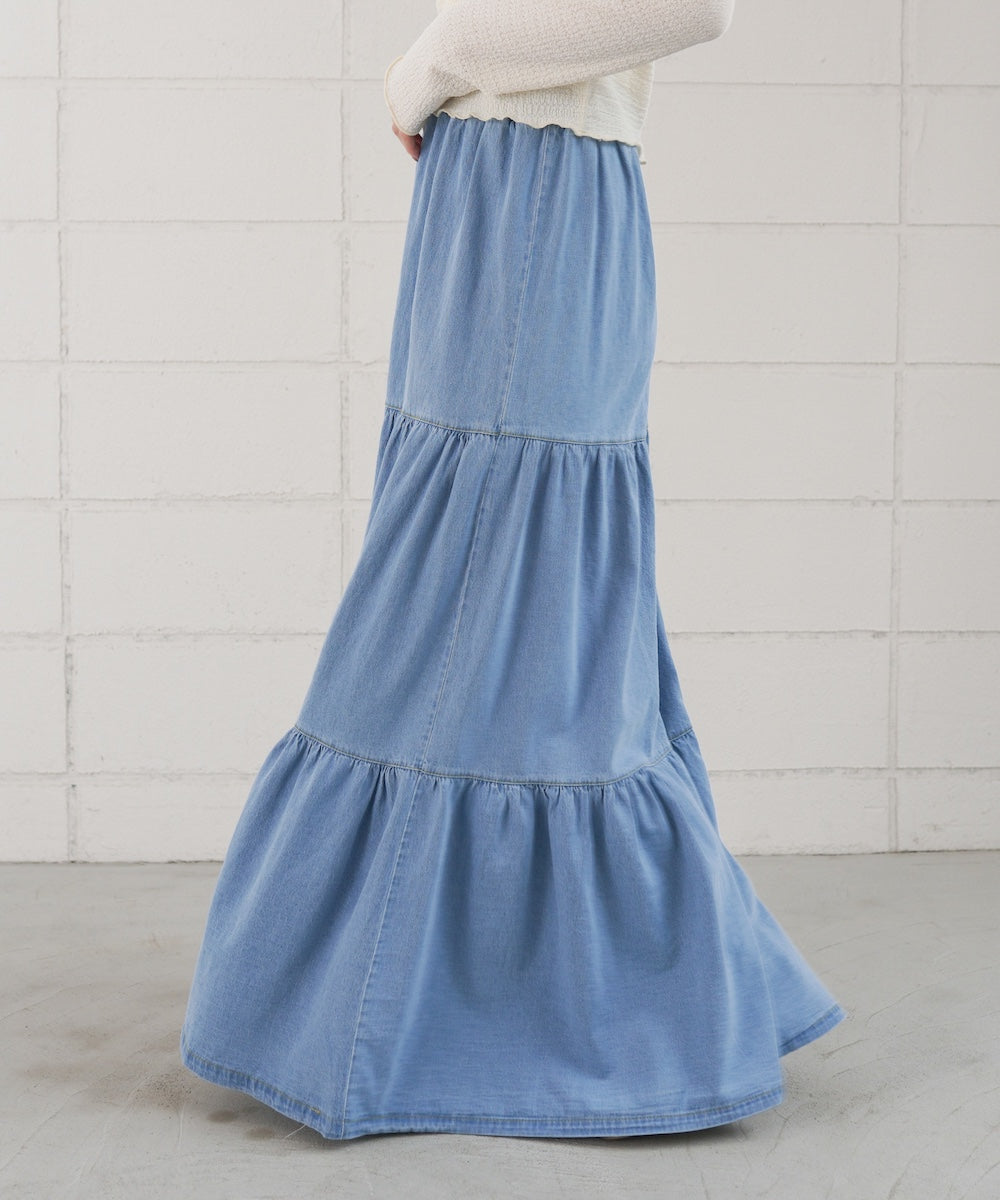 デニムティアードスカート