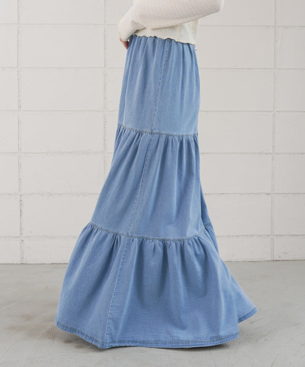 デニムティアードスカート
