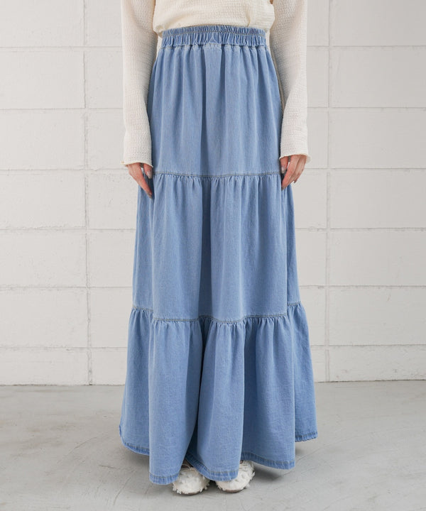 デニムティアードスカート