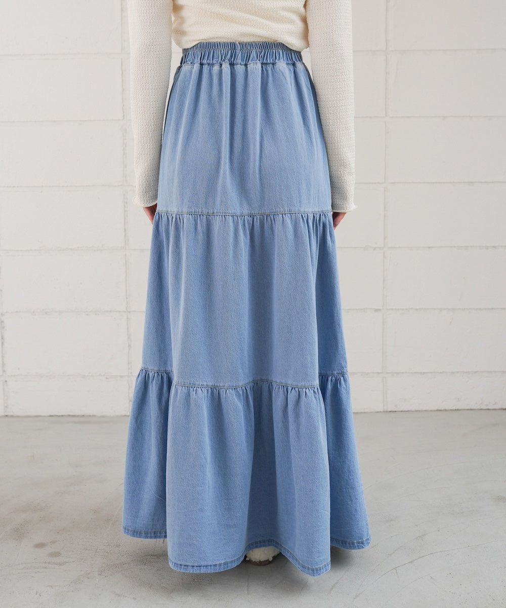 デニムティアードスカート