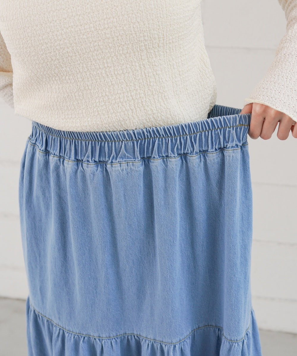 デニムティアードスカート