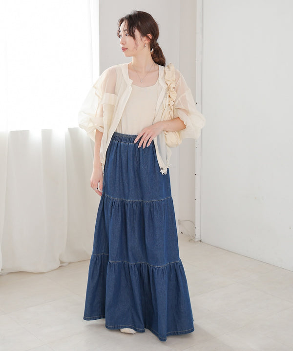 デニムティアードスカート
