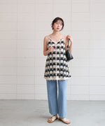 クロシェ編みミニワンピース