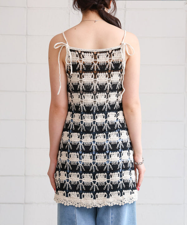 クロシェ編みミニワンピース