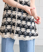 クロシェ編みミニワンピース