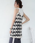 クロシェ編みミニワンピース