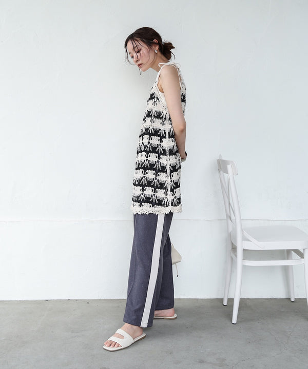 クロシェ編みミニワンピース