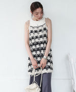 クロシェ編みミニワンピース