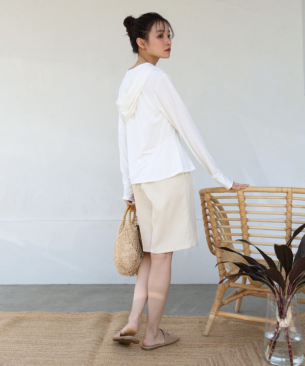 ペプラムダブルＺＩＰストレッチラッシュガードパーカー