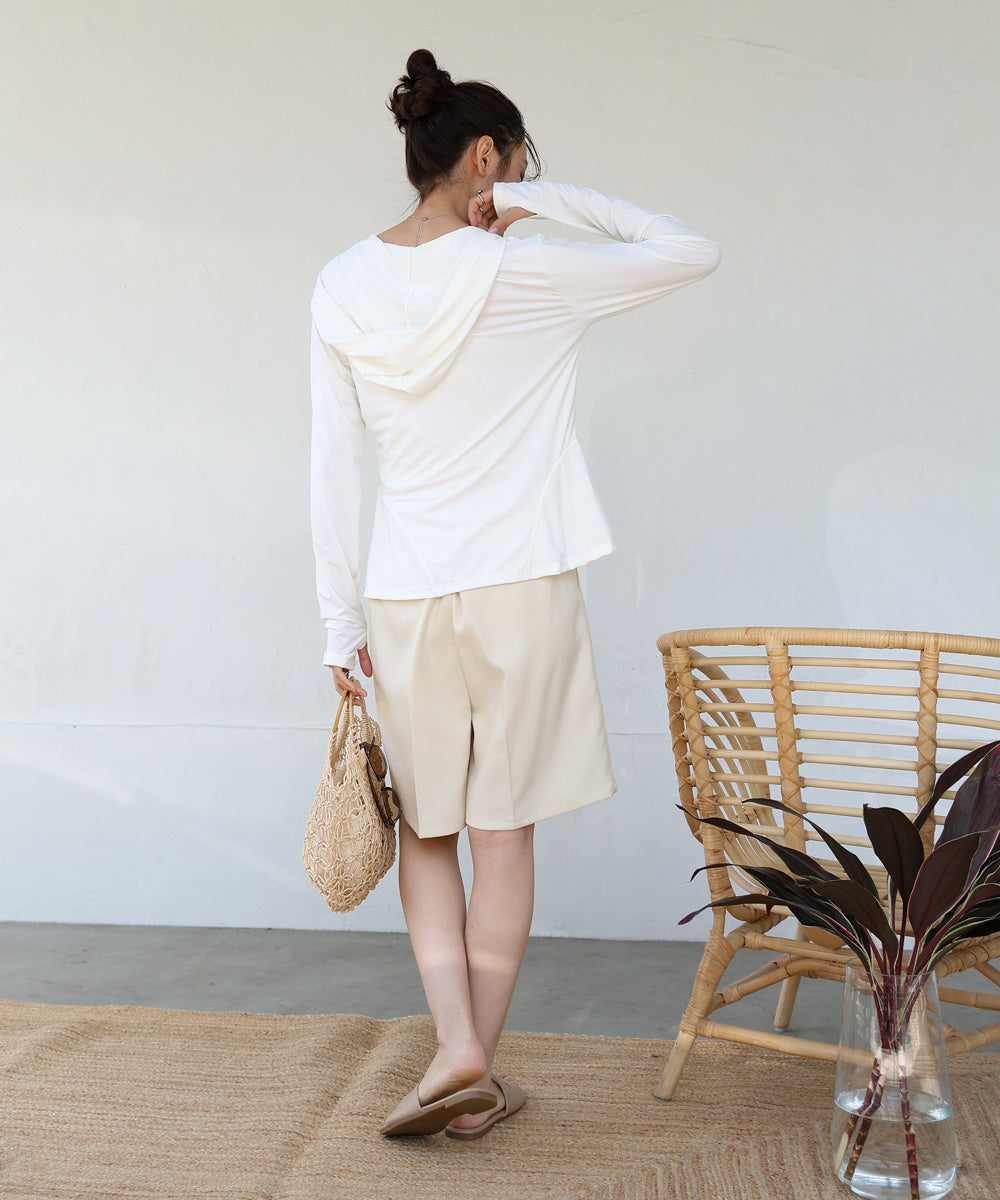 ペプラムダブルＺＩＰストレッチラッシュガードパーカー