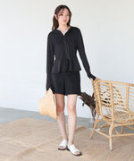 ペプラムダブルＺＩＰストレッチラッシュガードパーカー