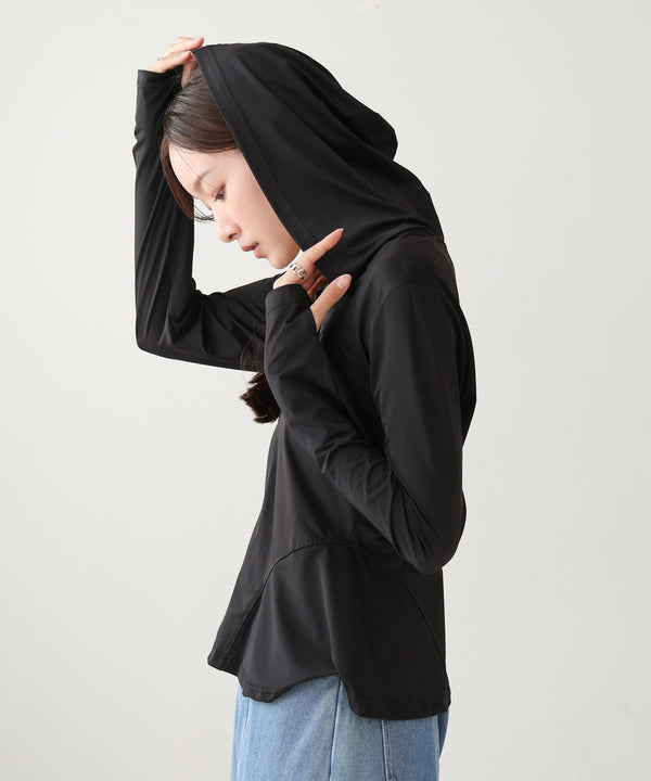 ペプラムダブルＺＩＰストレッチラッシュガードパーカー