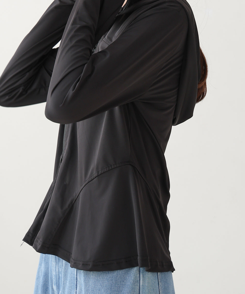 ペプラムダブルＺＩＰストレッチラッシュガードパーカー