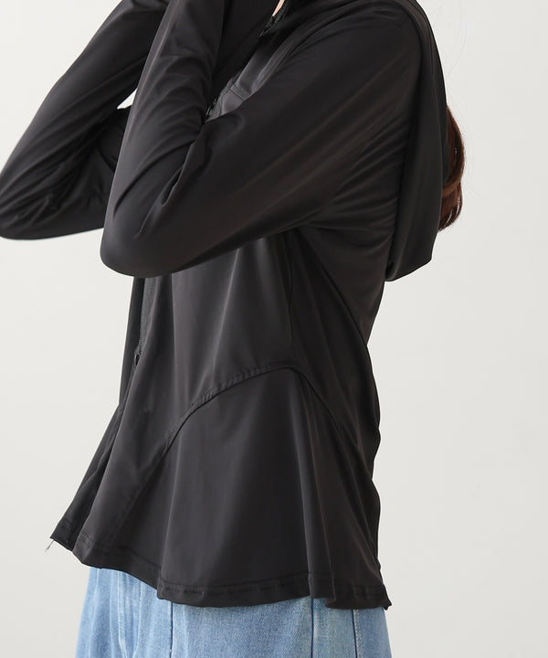 ペプラムダブルＺＩＰストレッチラッシュガードパーカー