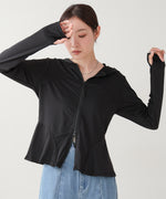 ペプラムダブルＺＩＰストレッチラッシュガードパーカー