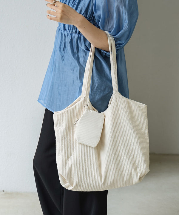 ポーチ付き軽量キルティング　ヌビバッグ