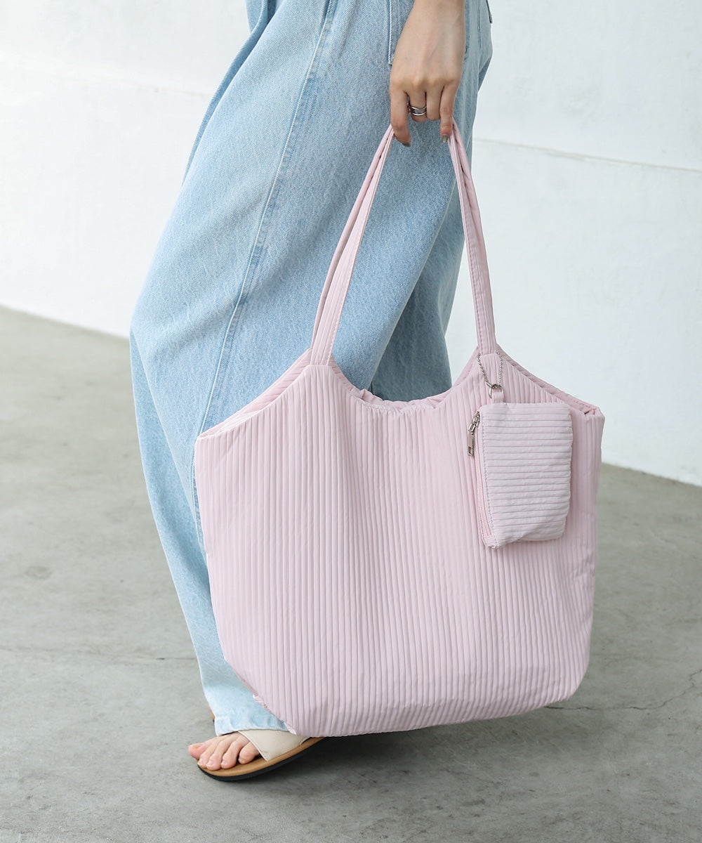 ポーチ付き軽量キルティング　ヌビバッグ