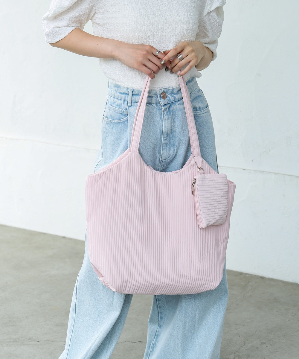 ポーチ付き軽量キルティング　ヌビバッグ