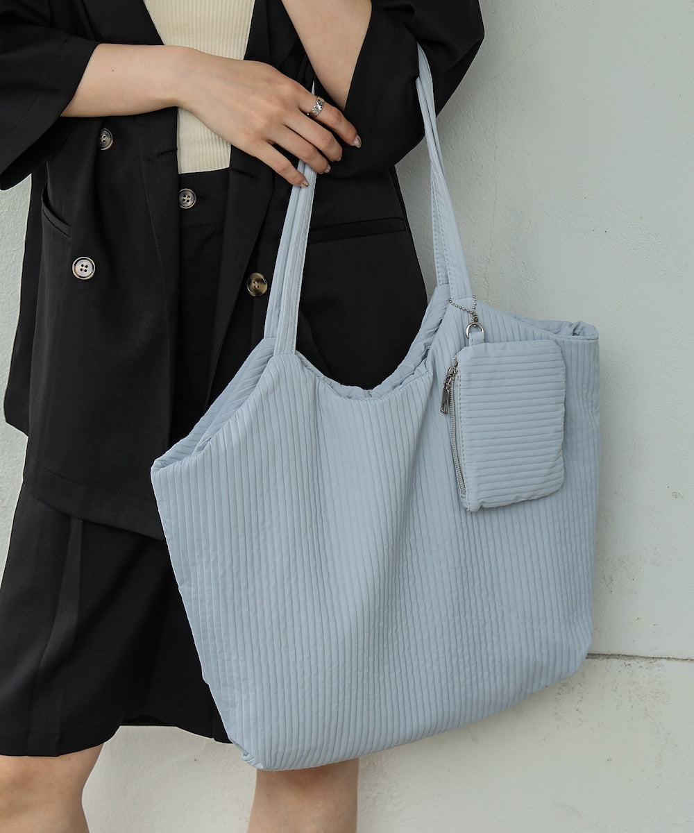 ポーチ付き軽量キルティング　ヌビバッグ