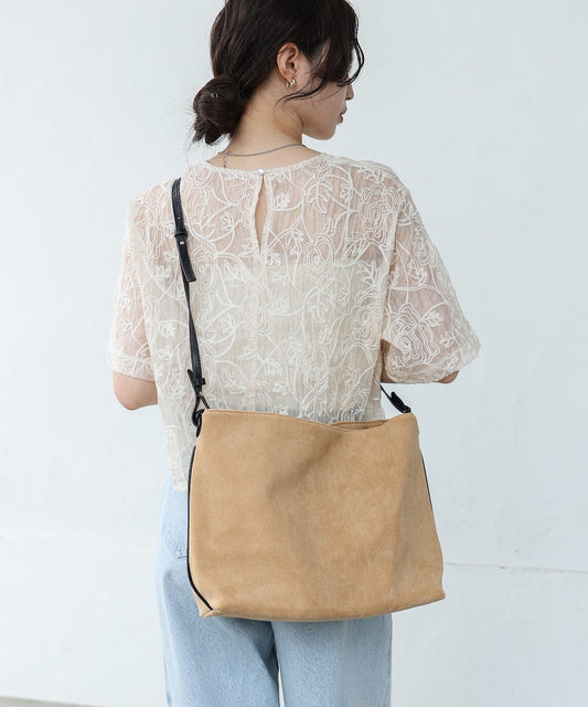 スエード調サイドライン2WAYバッグ