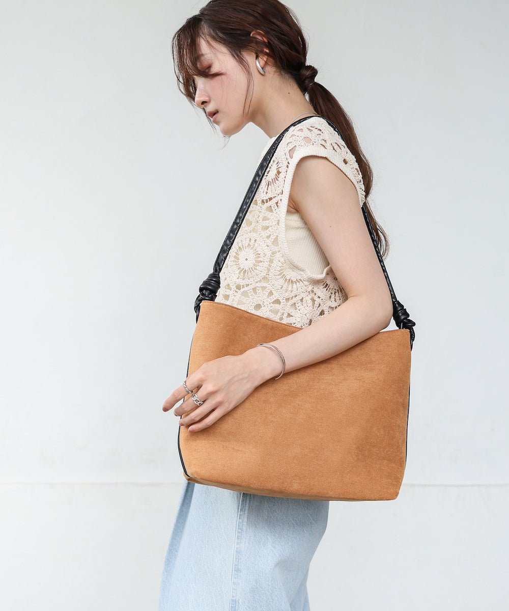 スエード調サイドライン2WAYバッグ