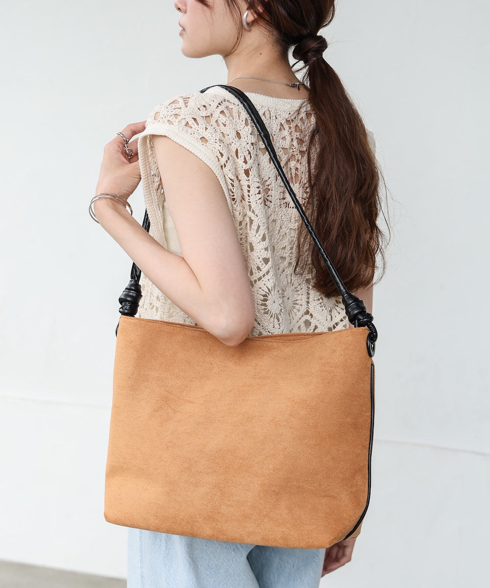 スエード調サイドライン2WAYバッグ