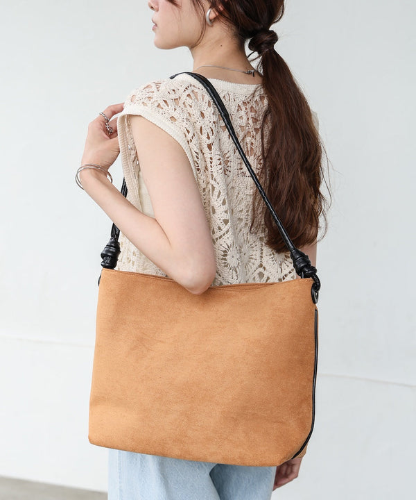 スエード調サイドライン2WAYバッグ