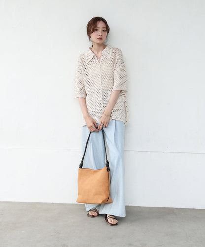 スエード調サイドライン2WAYバッグ