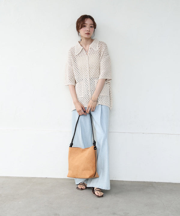 スエード調サイドライン2WAYバッグ