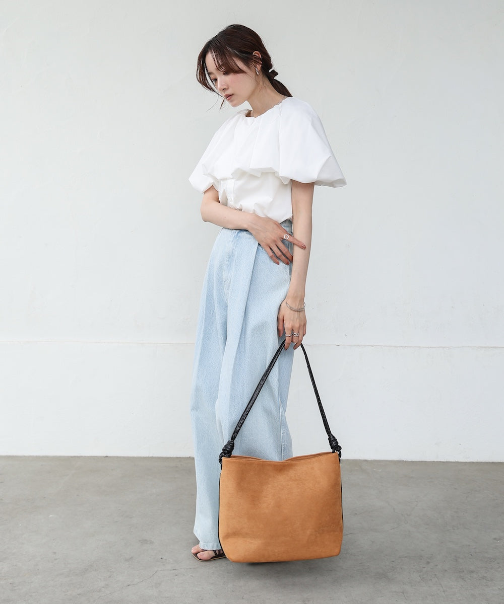 スエード調サイドライン2WAYバッグ