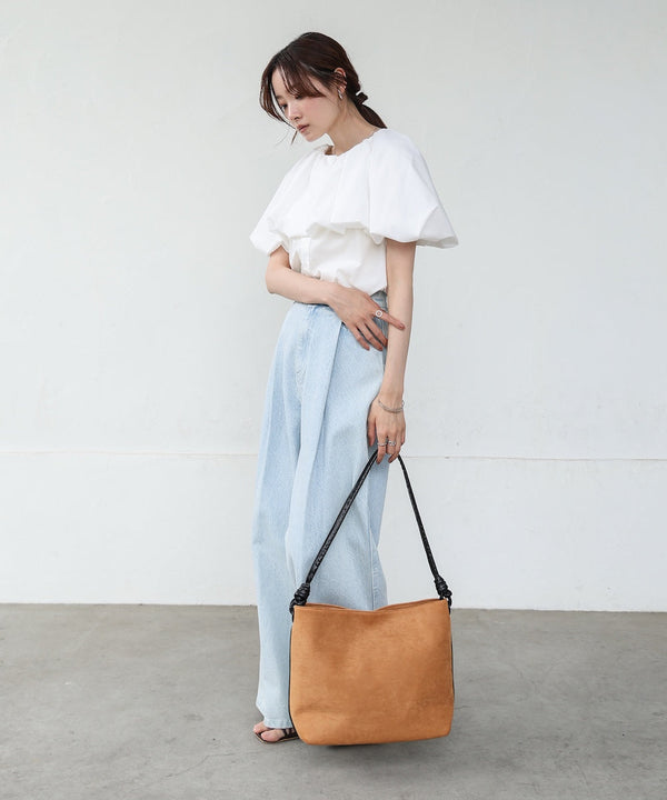 スエード調サイドライン2WAYバッグ