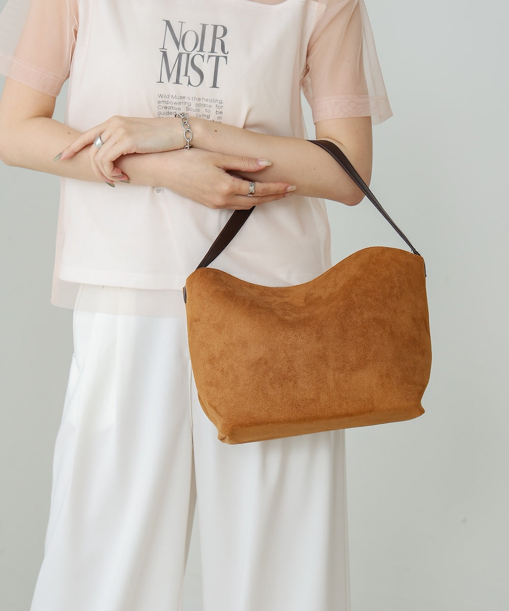 スエード調ハンドルバッグ