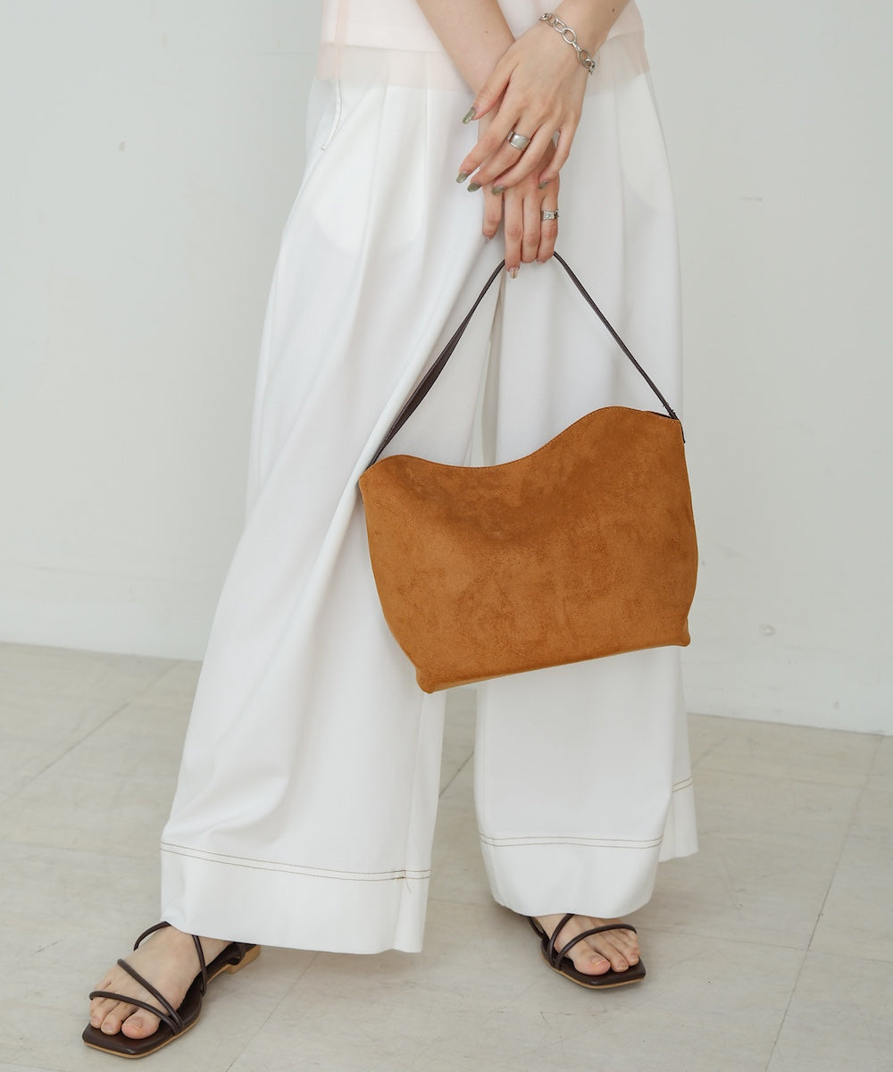 スエード調ハンドルバッグ