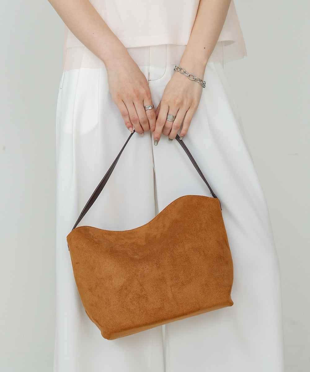 スエード調ハンドルバッグ