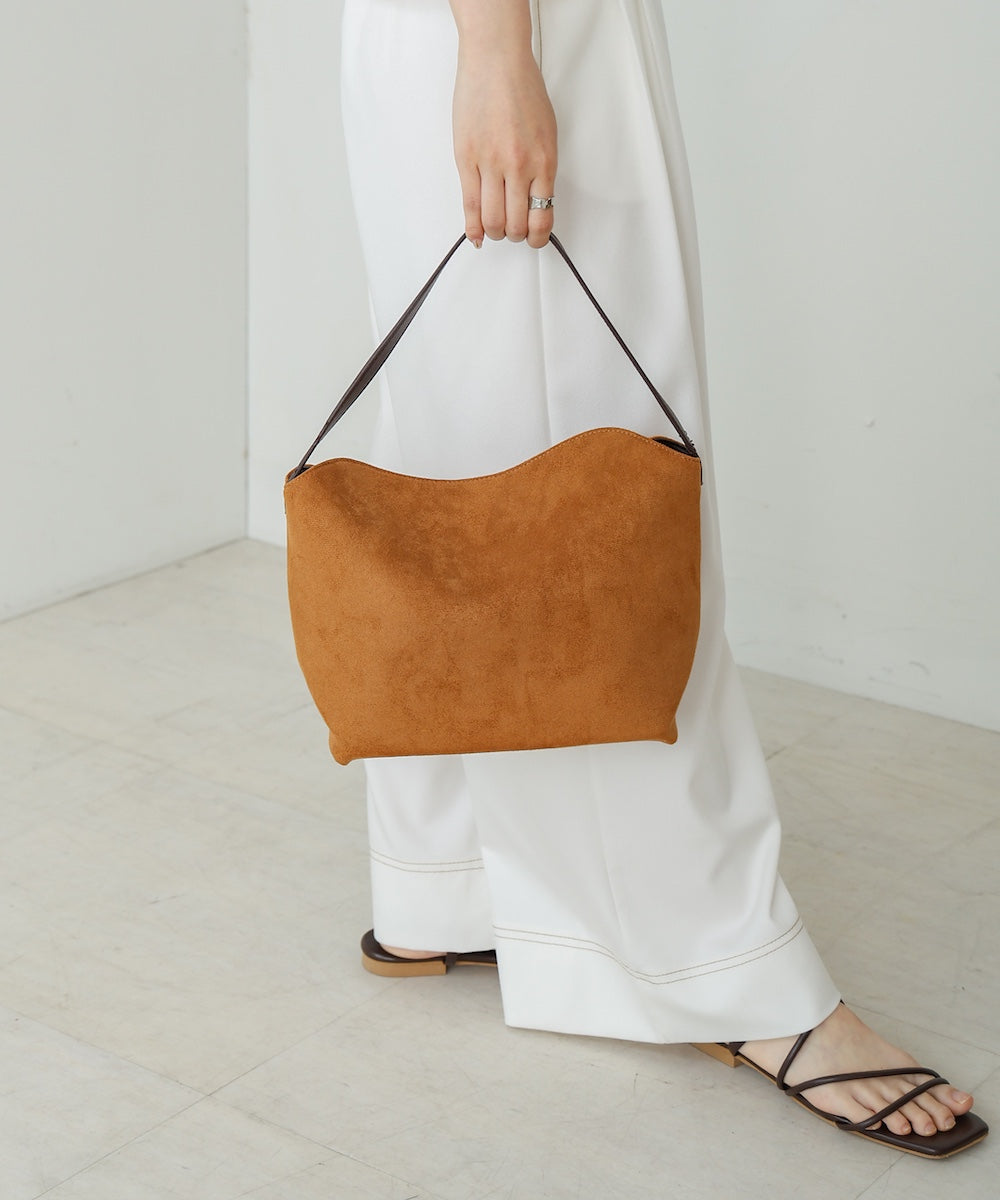 スエード調ハンドルバッグ