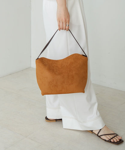 スエード調ハンドルバッグ