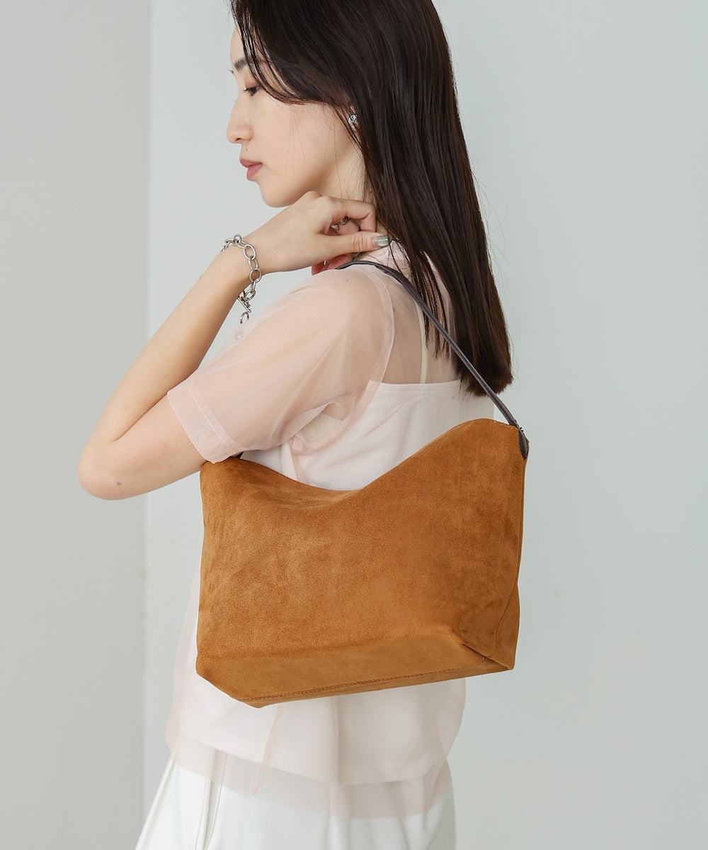 スエード調ハンドルバッグ