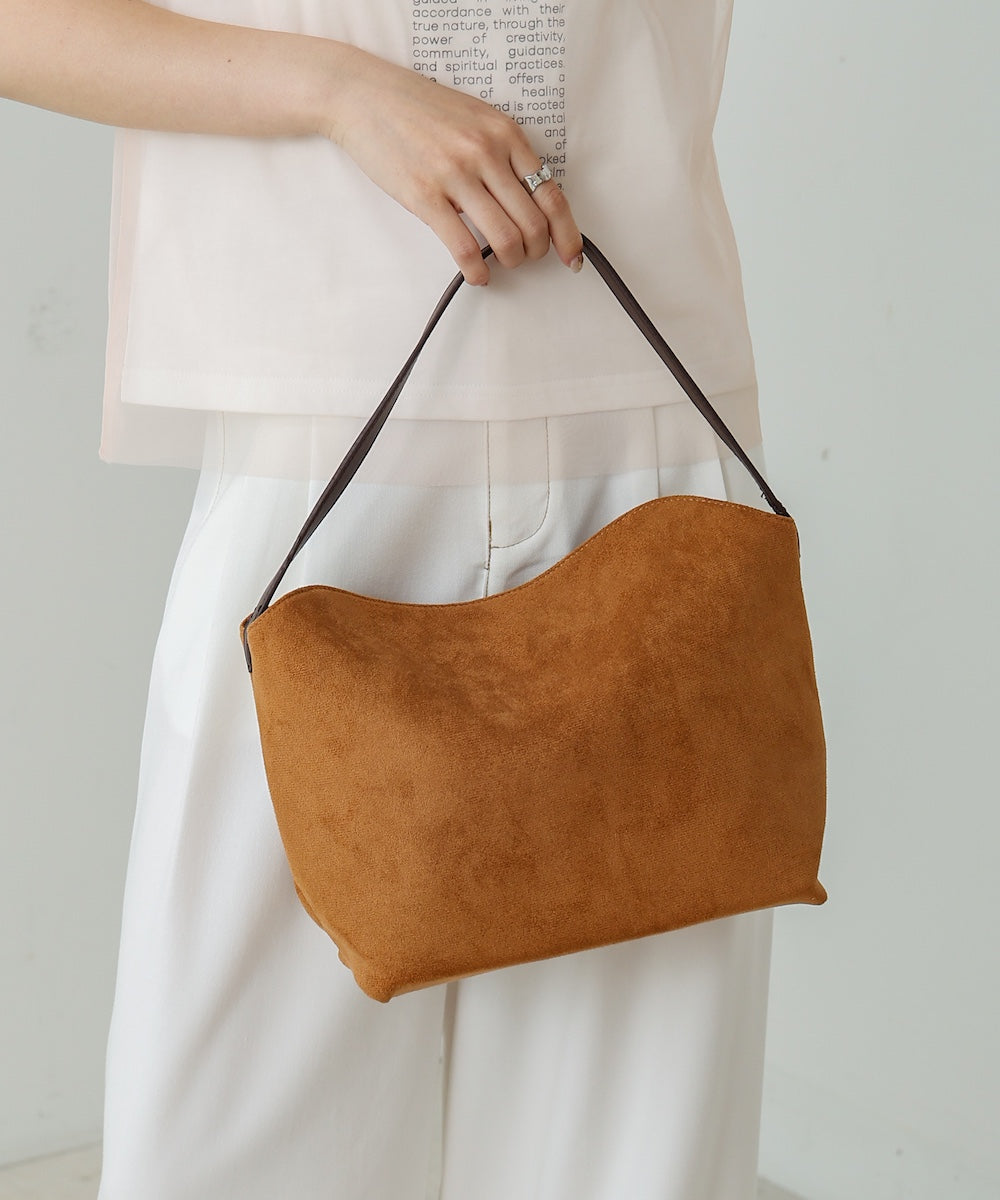 スエード調ハンドルバッグ
