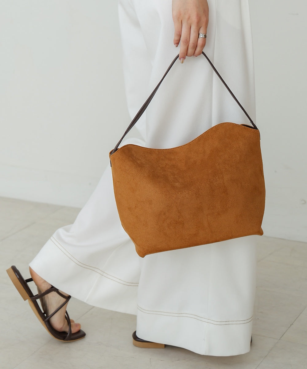 スエード調ハンドルバッグ