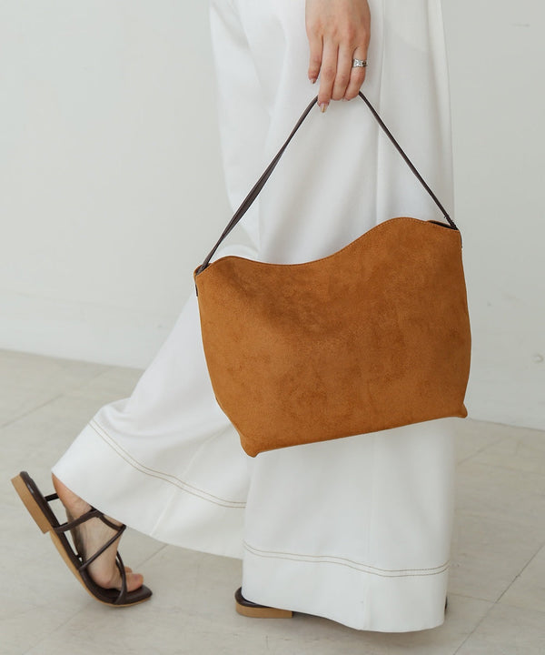 スエード調ハンドルバッグ