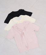 レイヤードデザインドッキング　サマーニットトップス