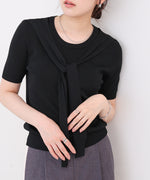 レイヤードデザインドッキング　サマーニットトップス