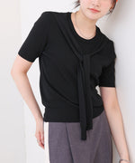 レイヤードデザインドッキング　サマーニットトップス