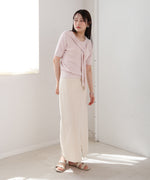 レイヤードデザインドッキング　サマーニットトップス