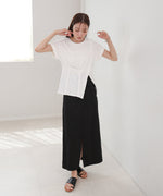 フロントタックデザイン　スリットトップス