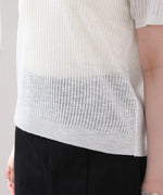 レースアップサマーニットトップス