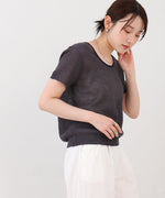 レースアップサマーニットトップス