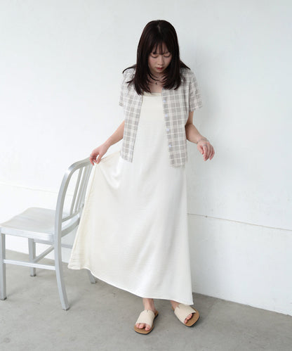 サイドリボンアソートチェックブラウス