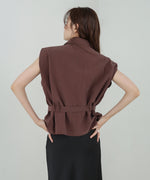 肩パット入りベストトップス